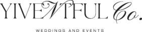 Logo black Yiventful Co. Weddings and events
