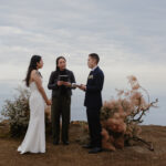 Mount Tamalpais microwedding with nine guests featuring organic and earthy styling natural textures and an intimate outdoor ceremony